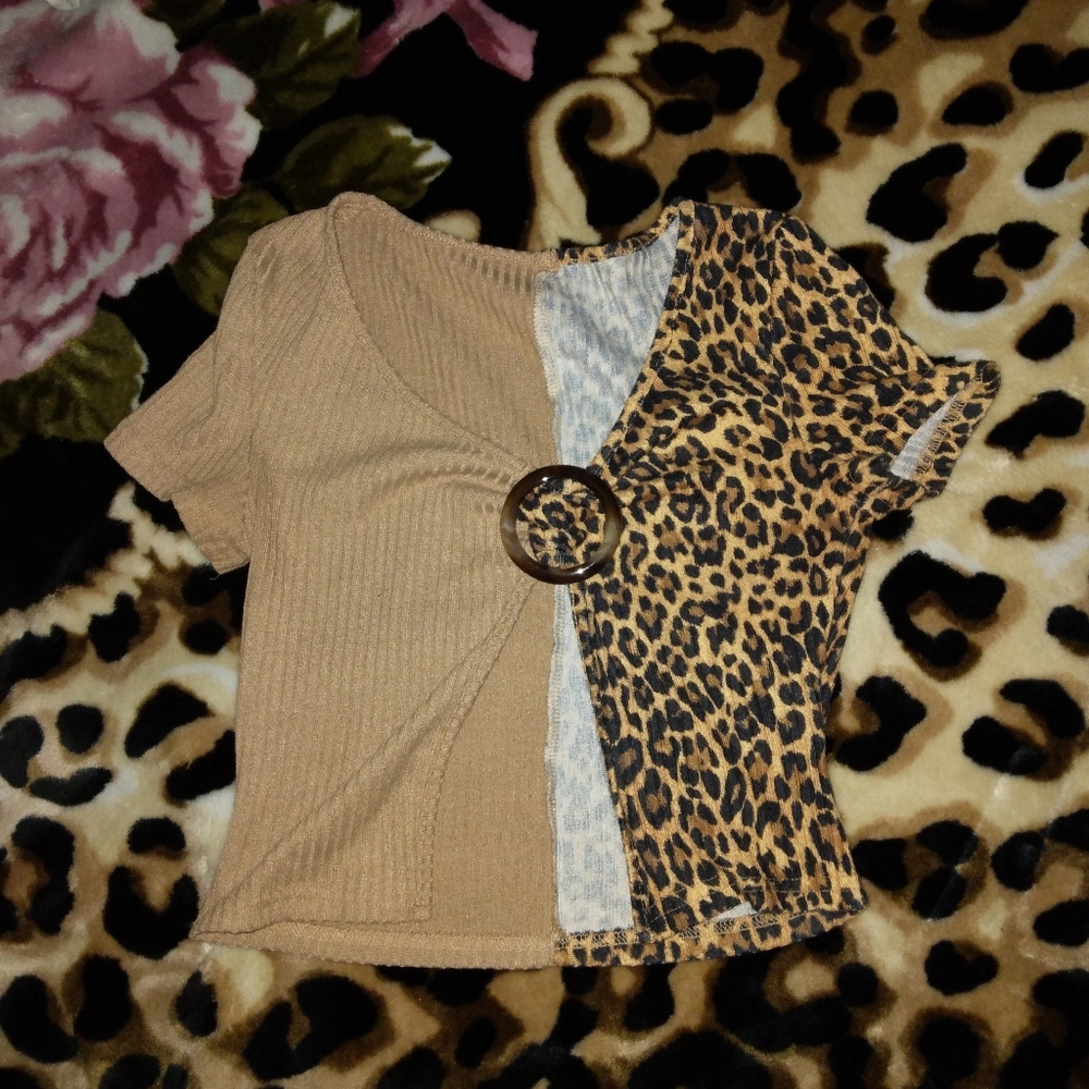 Leopard print crop top